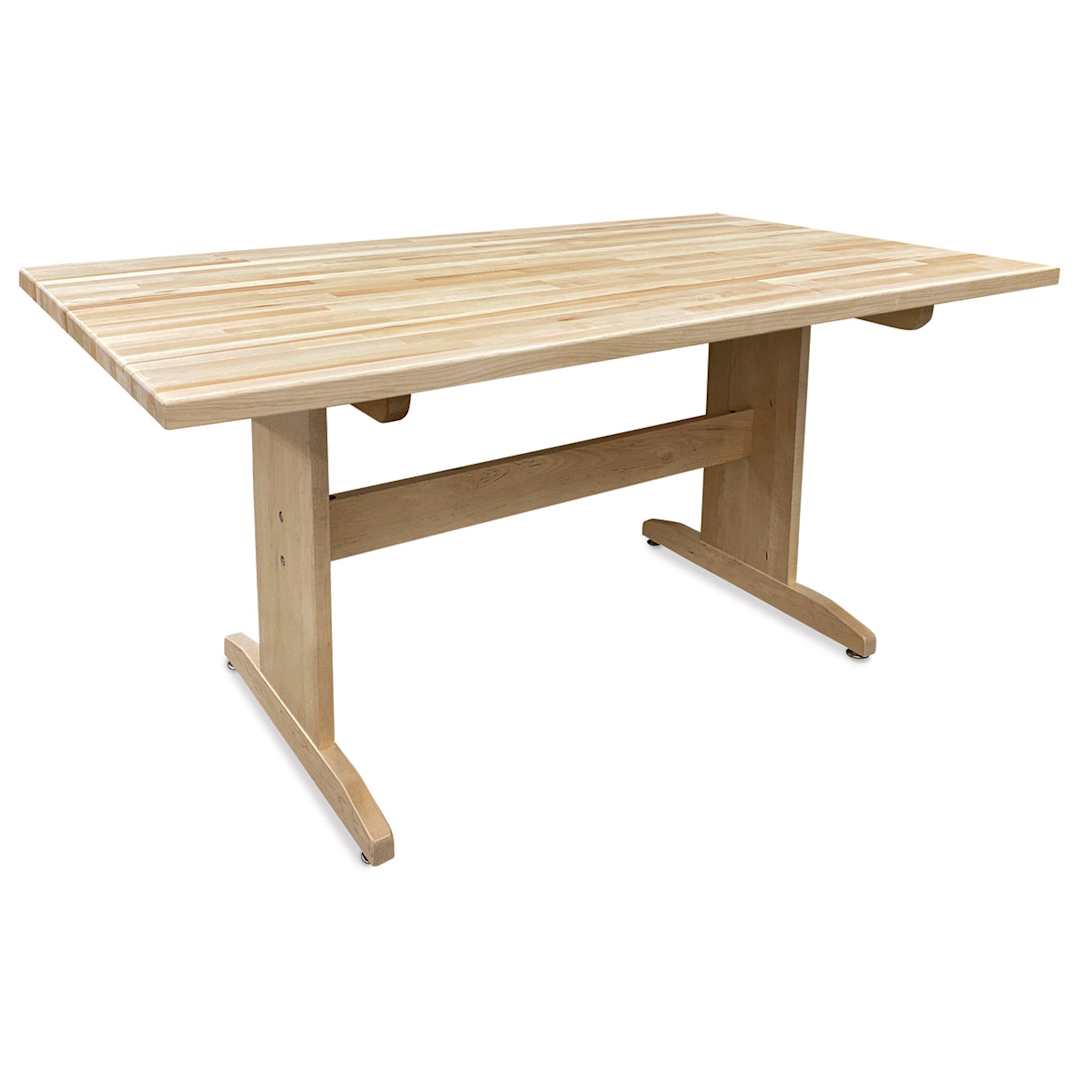 Open in modal - Hann Art Table - 72'' L x 42'' W x 36'' H, Squared Corner, 1.75" Maple Top