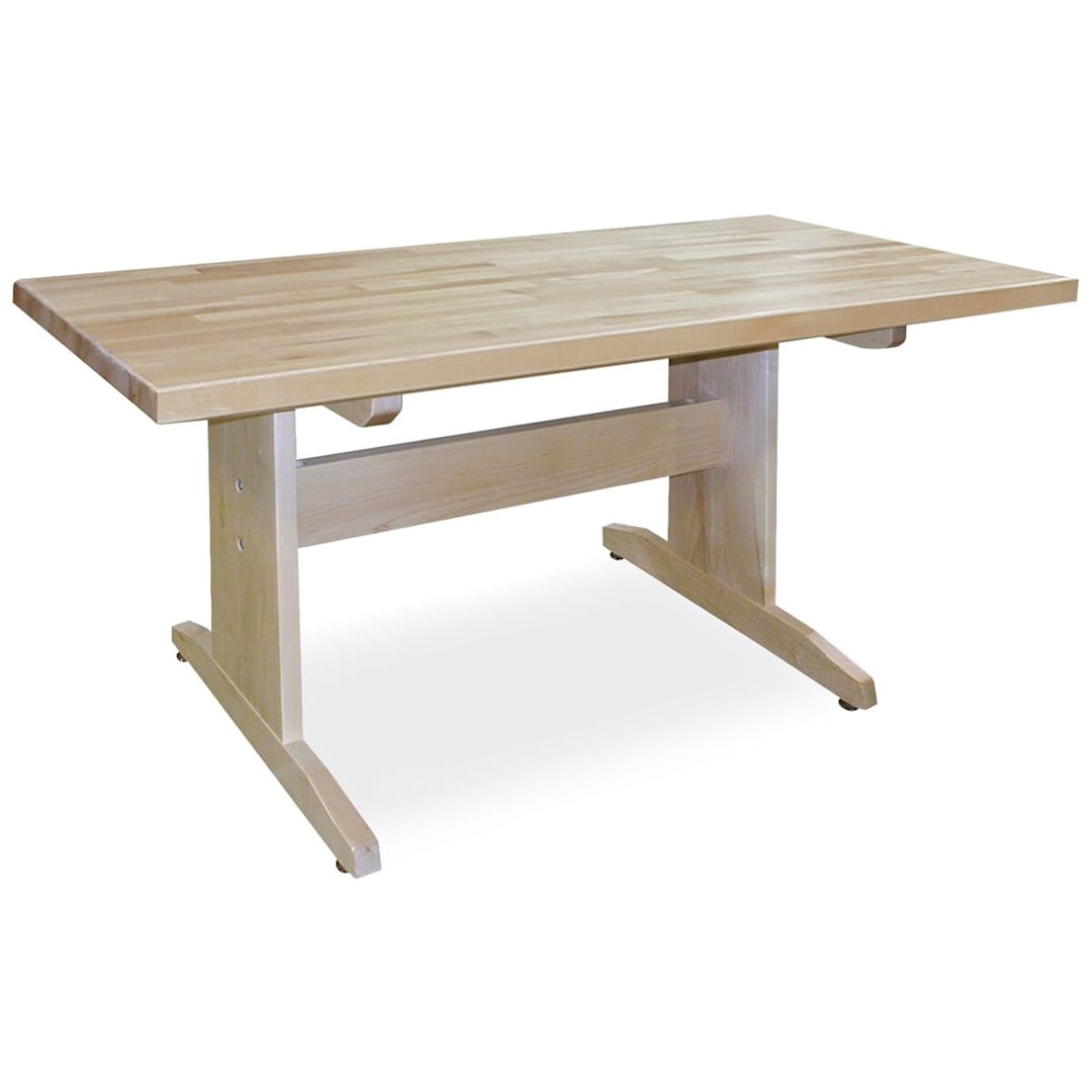Open in modal - Hann Art Table - 60” L X 30” W X 30” H, Squared Corners, 1.75" Maple Top