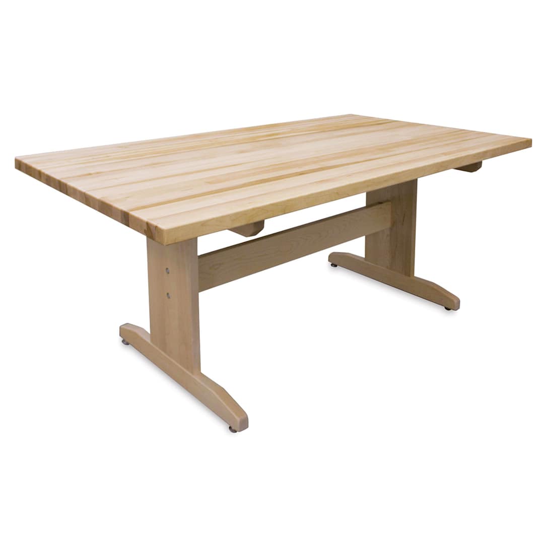 Open in modal - Hann Art Table - 72'' L x 42'' W x 30'' H, Squared Corners, 1-3/4" Maple Top