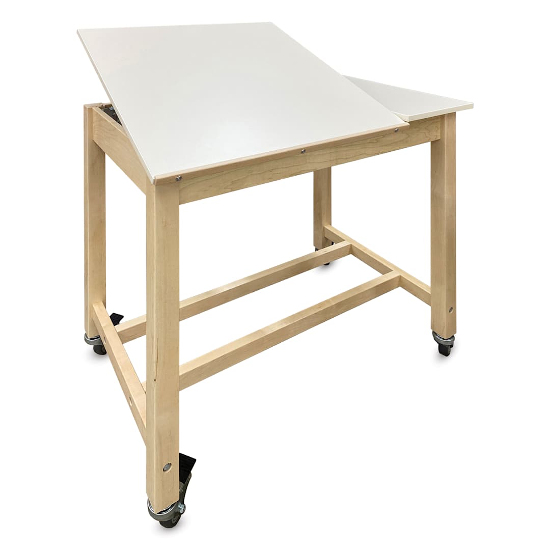 Open in modal - Hann - Split-Top Drafting Table - With Casters, 42" x 30"x 39"