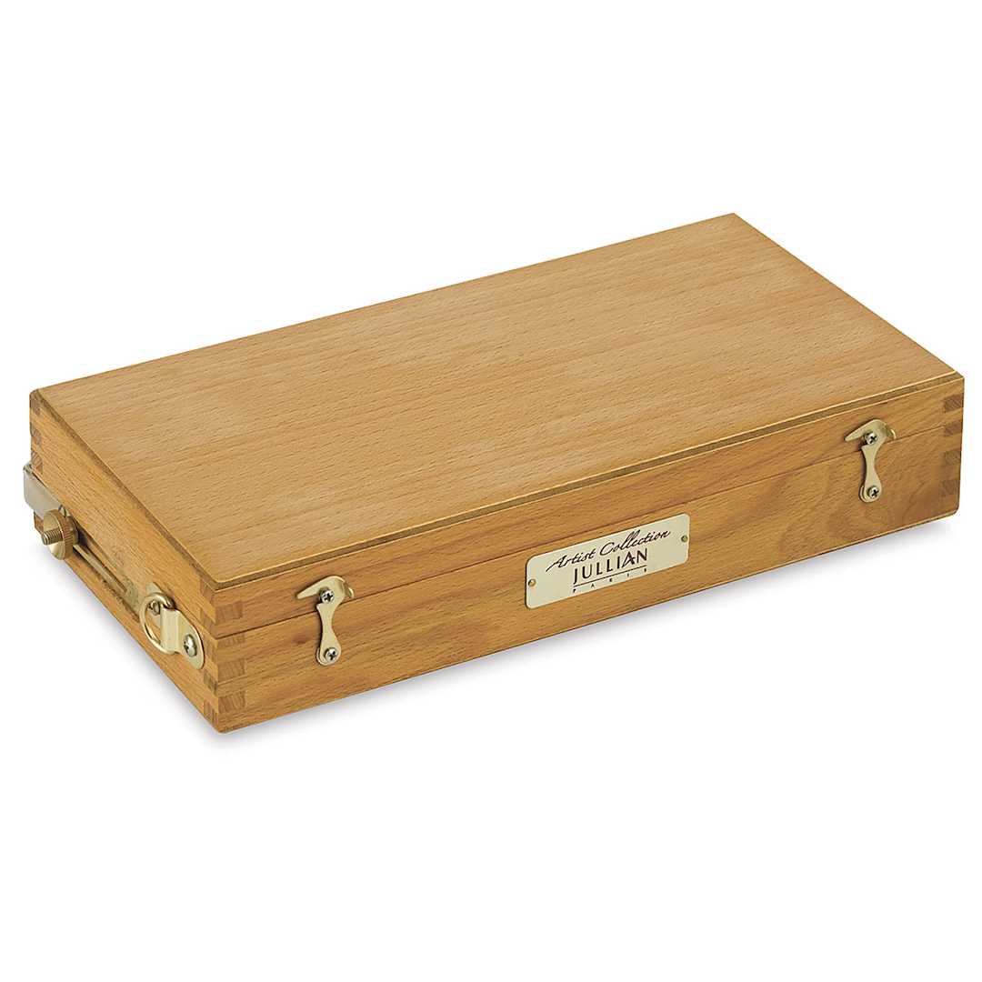 Open in modal - Jullian Rexy Watercolor Easel - Angled view of closed Accessory Paint Box 