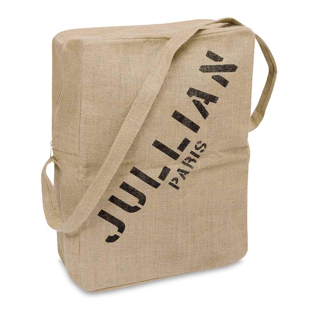 Open in modal - Jullian Vintage Easel - Easel folded in closed Canvas Carry bag with shoulder strap