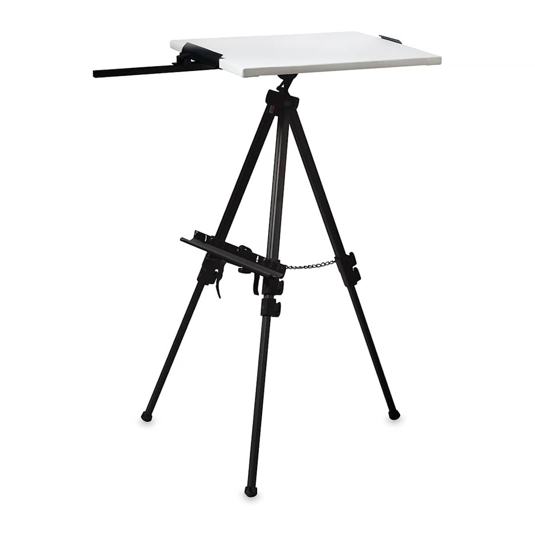 Open in modal - Blick Studio Aluminum Watercolor Field Easel shown with horizontal canvas (canvas not included)