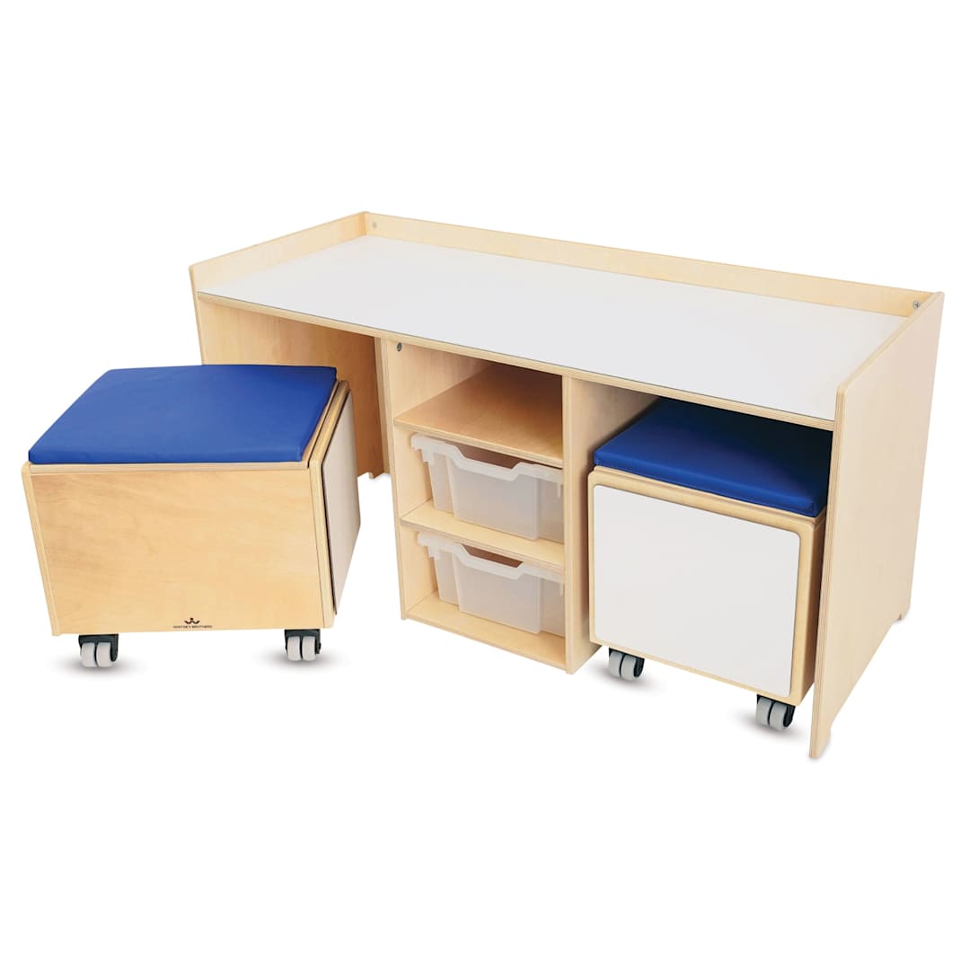 Open in modal - Whitney Brothers STEM Activity Desk and Mobile Seating Storage 