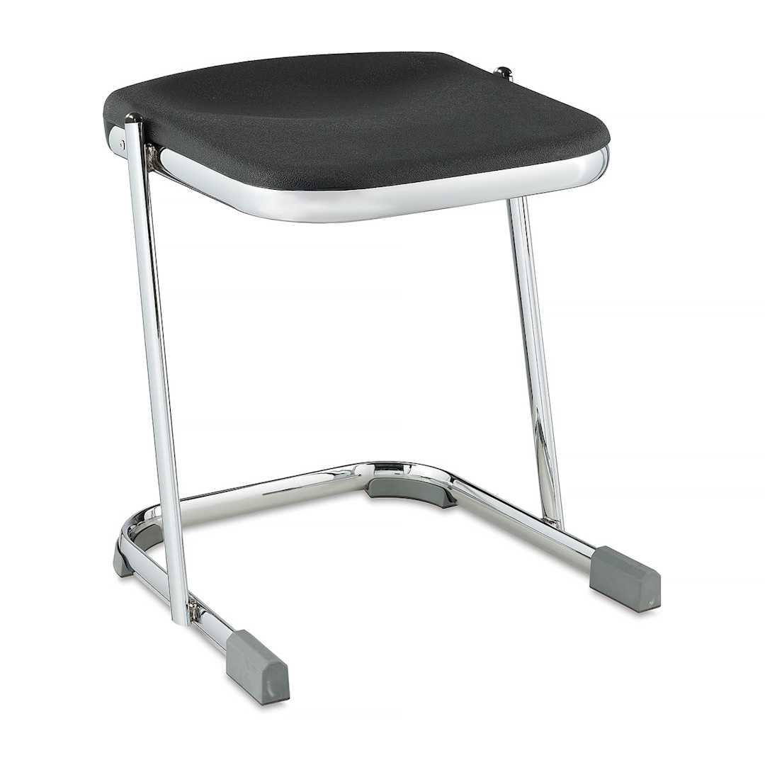 Open in modal - National Public Seating Corp. Elephant Z-Stool - Left angle view of 18" high stool 