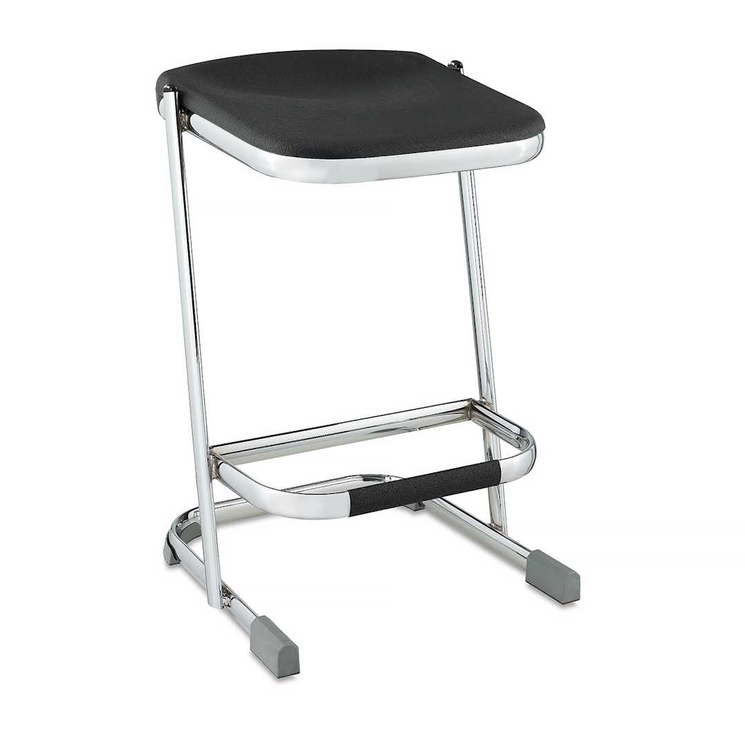 Open in modal - National Public Seating Corp. Elephant Z-Stool - Left angle view of 24" high stool 