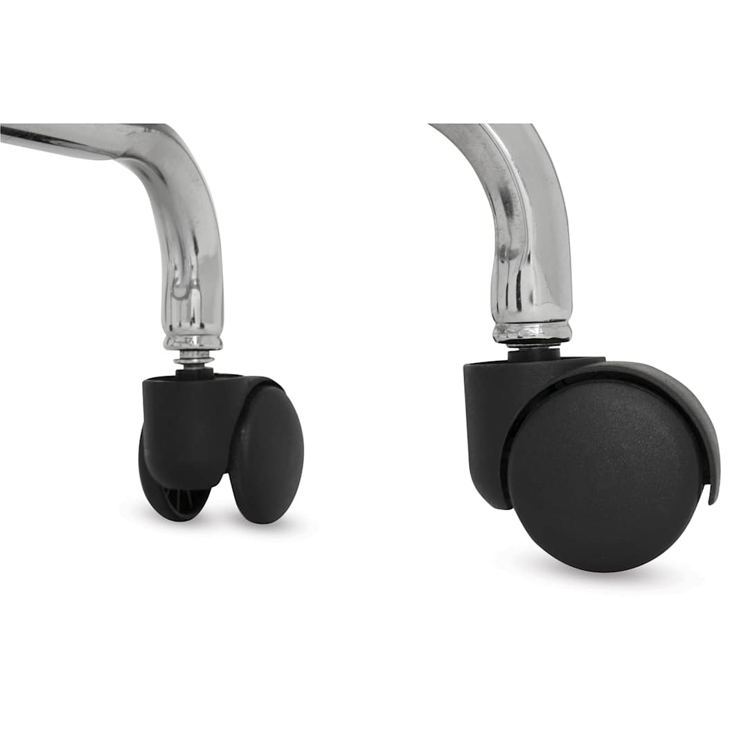 Open in modal - Studio Designs Studio Stool, close-up of two casters