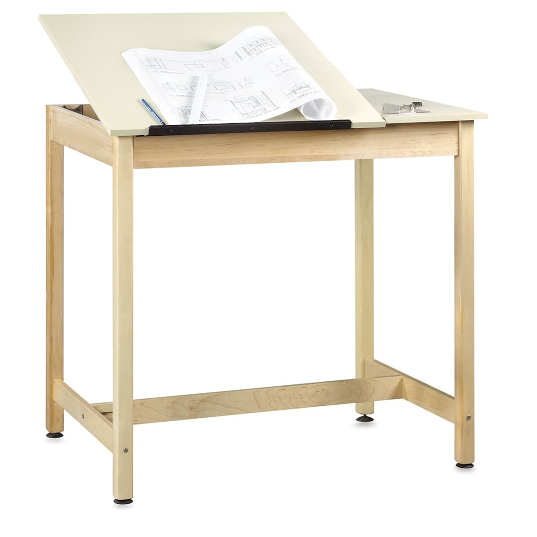 Open in modal - Diversified Spaces Drawing 39.75"H Table - 2 Piece Top, without Drawer
