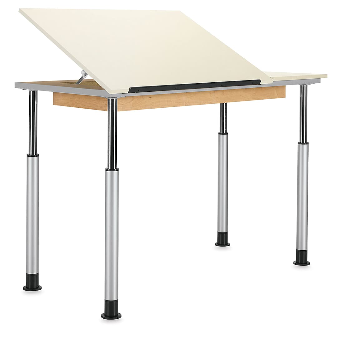 Open in modal - Diversified Spaces Adaptable Drawing Tables - Left angle view of single-station version
