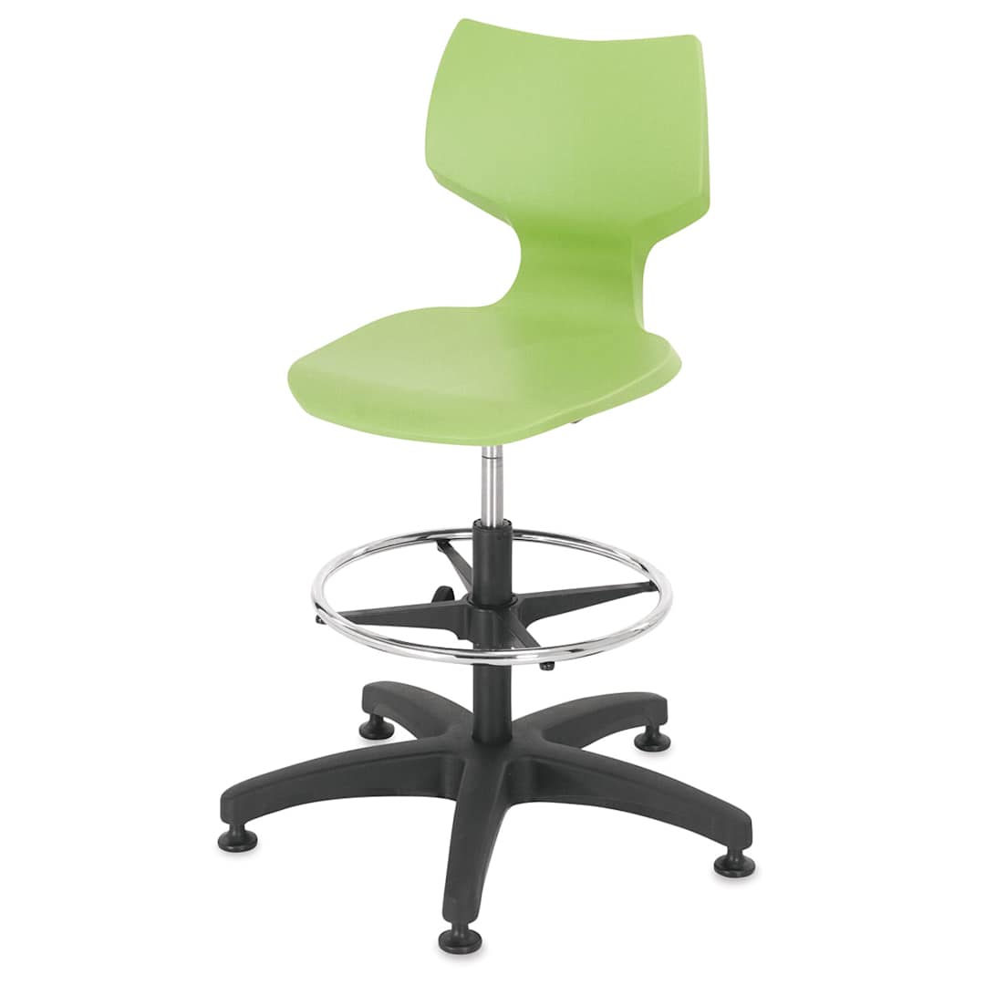 Open in modal - Smith System Flavors Adjustable Stool - Apple (Lime Green), with Gliders