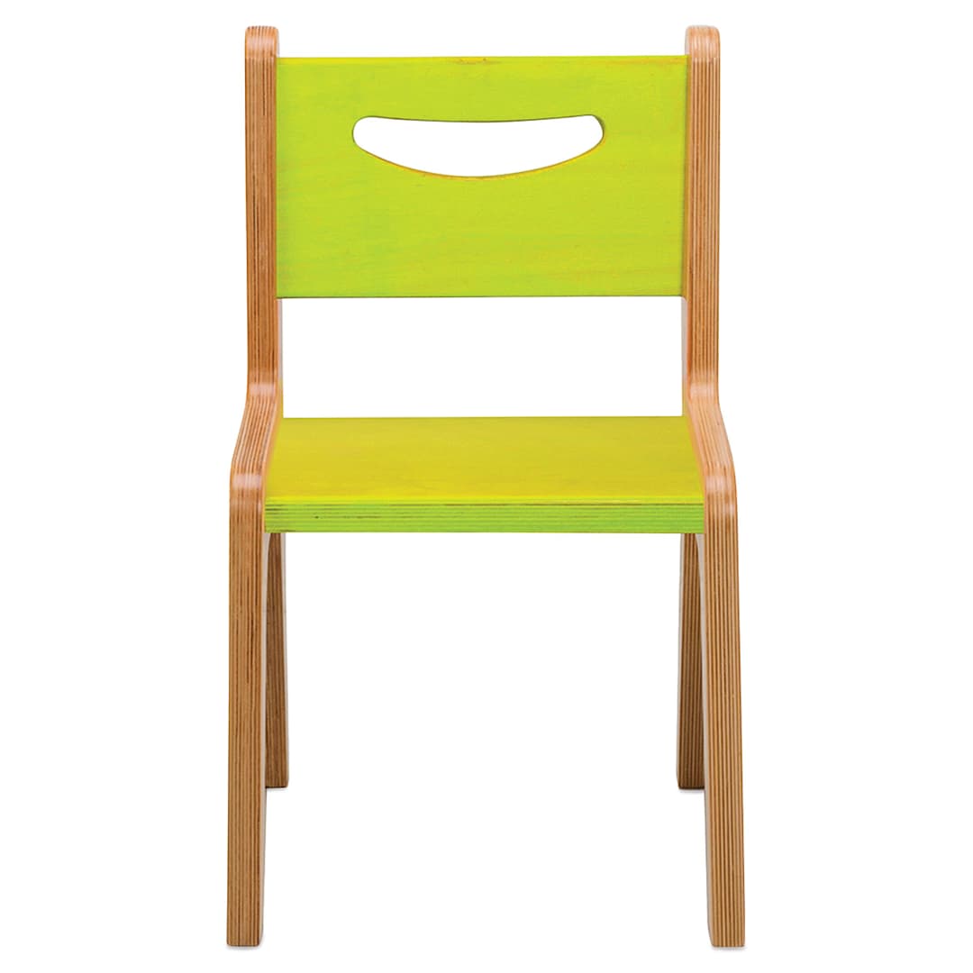 Open in modal - Whitney Brothers Plus Chairs-Front view with green seat and back