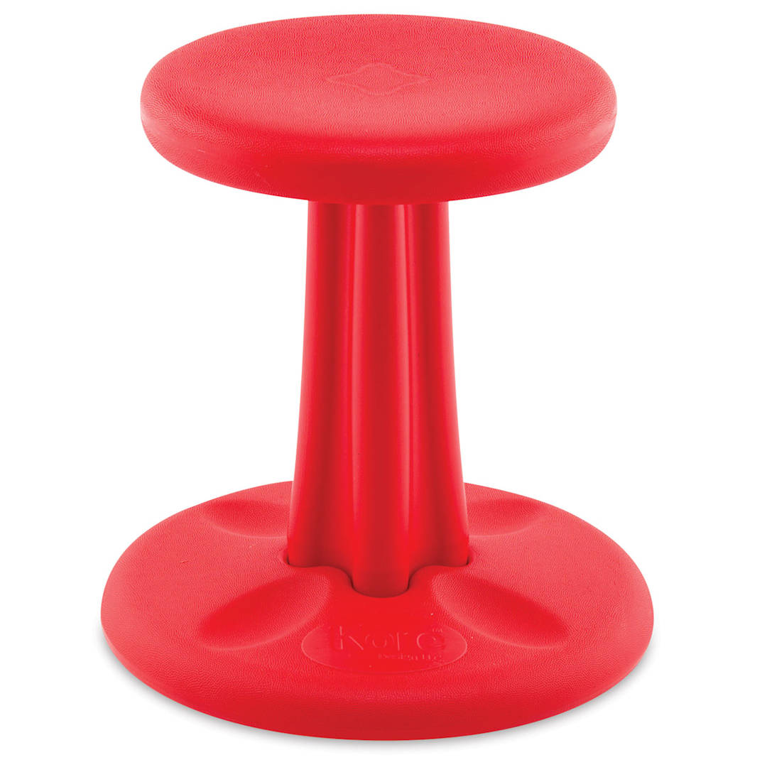 Open in modal - Kore Design Kids Wobble Stool - Front view of Red 14" Stool