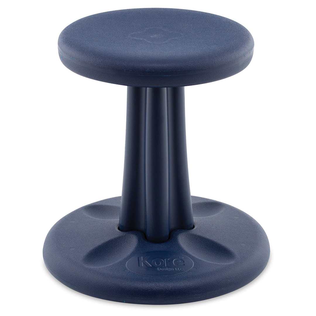 Open in modal - Kore Kids Wobble Stool - Front view of Dark Blue 14" Stool