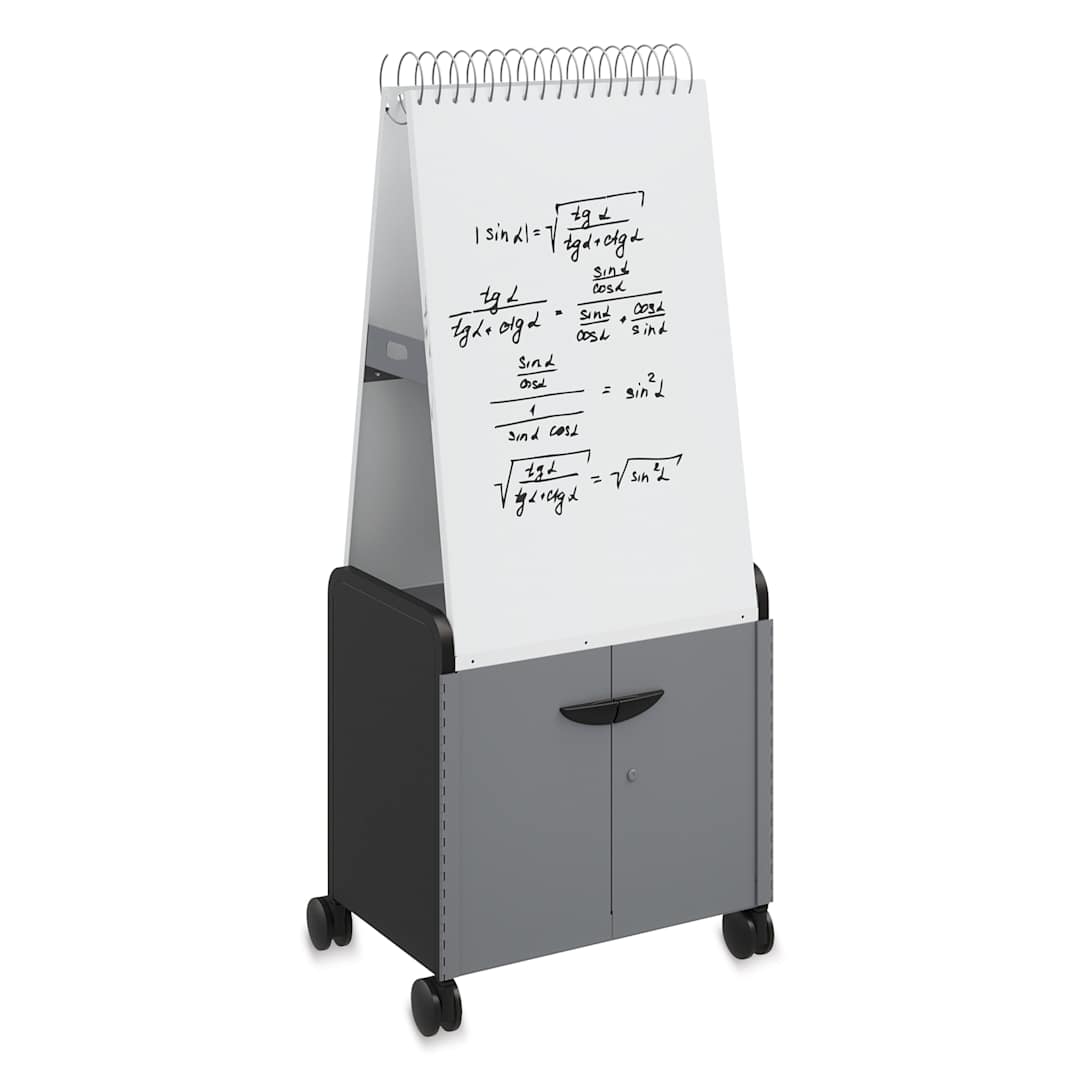 Open in modal - Smith Systems Cascade Spiral Noteboard Unit - Black, 3" and 6" Totes, With Doors