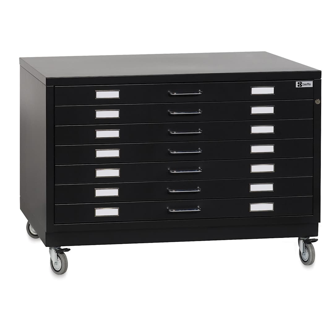 Open in modal - Bieffe BF Line Flat File - Black, 7-Drawer