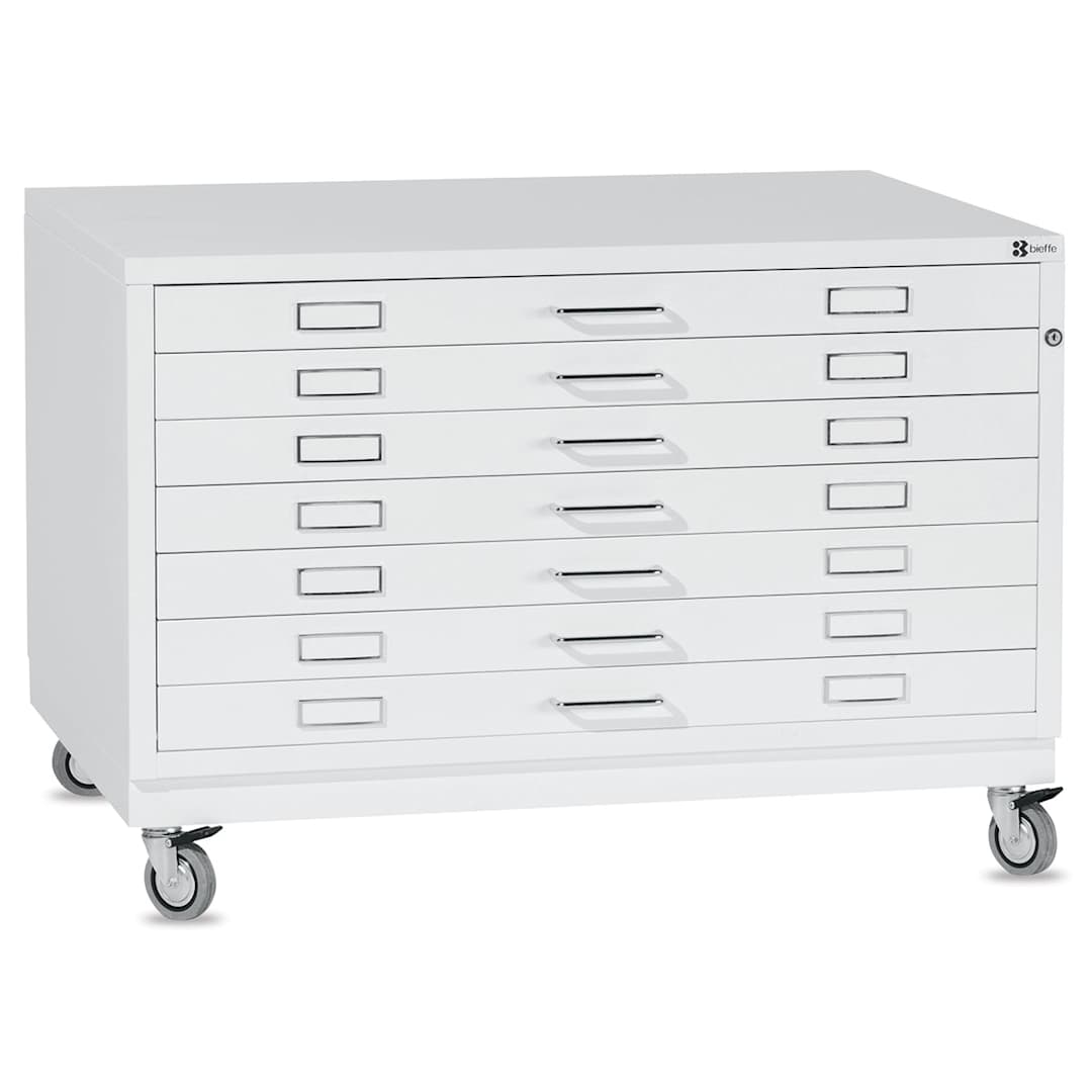 Open in modal - Bieffe BF Line Flat File - White, 7-Drawer