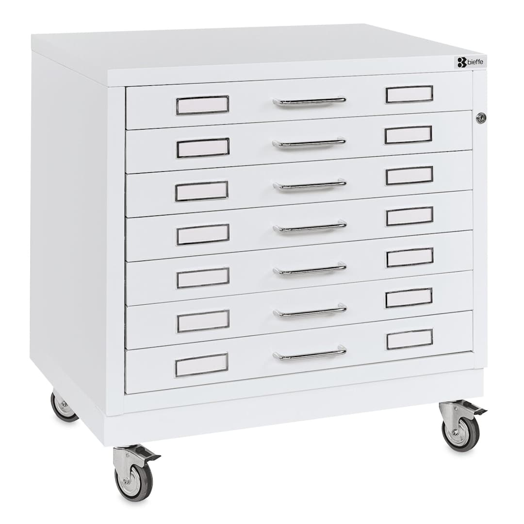 Open in modal - Bieffe BF Line Flat File - White, 7-Drawer, A2, 22-1/2" x 29-1/2" x 20-3/4"