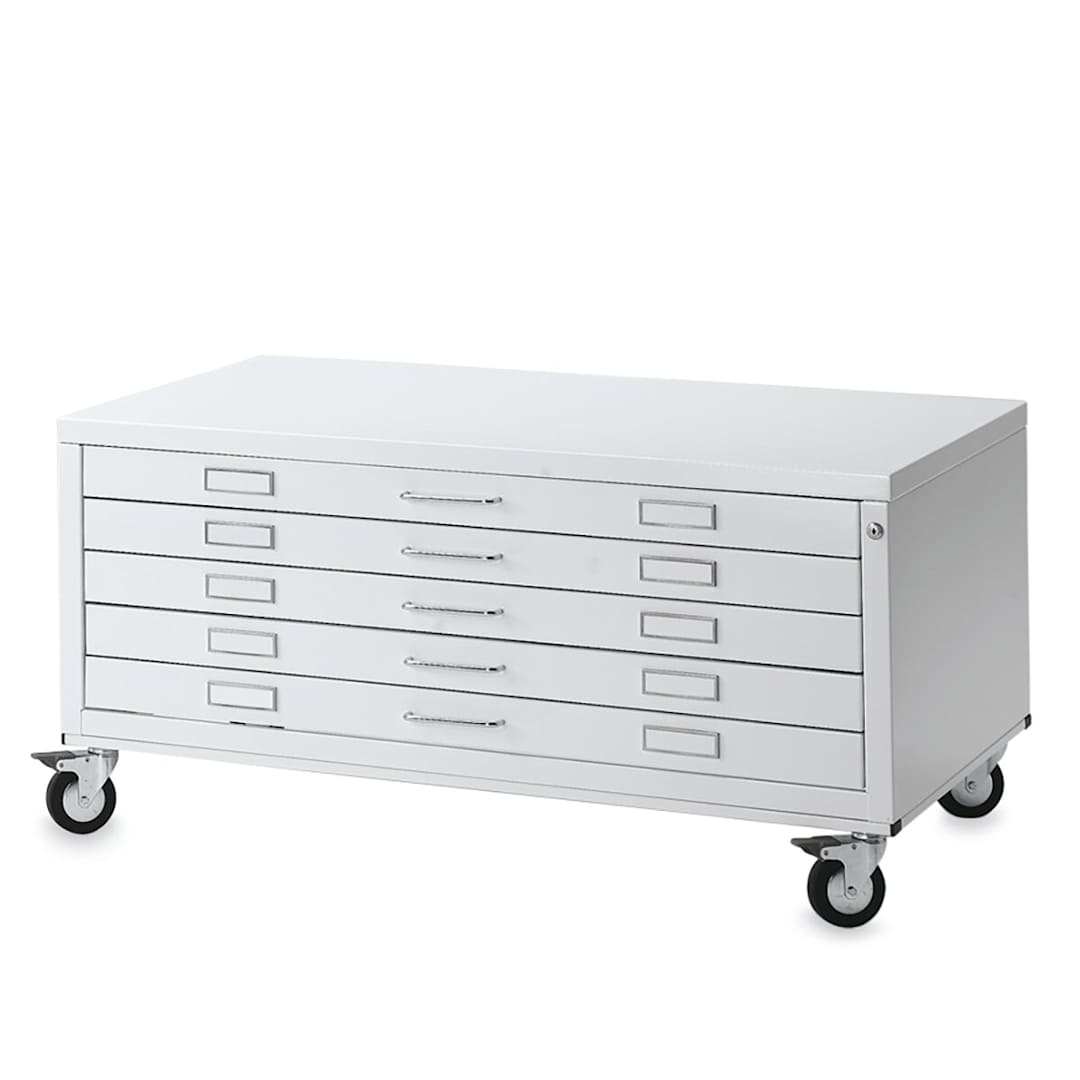 Open in modal - Bieffe BF Line Flat File - White, 5-Drawer, A1, 17-3/4" x 44-1/2" x 31-1/4"