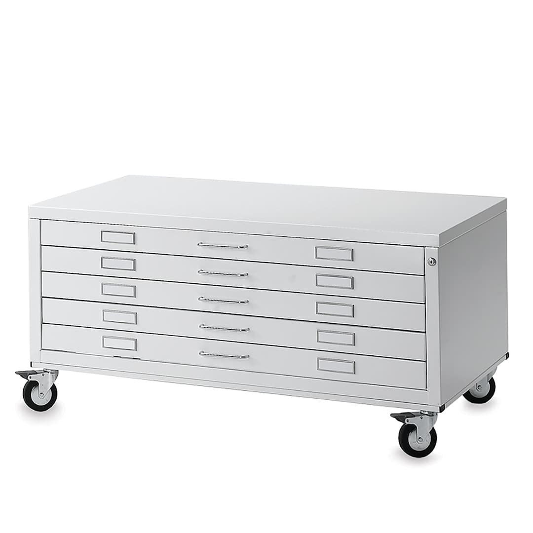 Open in modal - Bieffe BF Line Flat File - White, 5-Drawer
