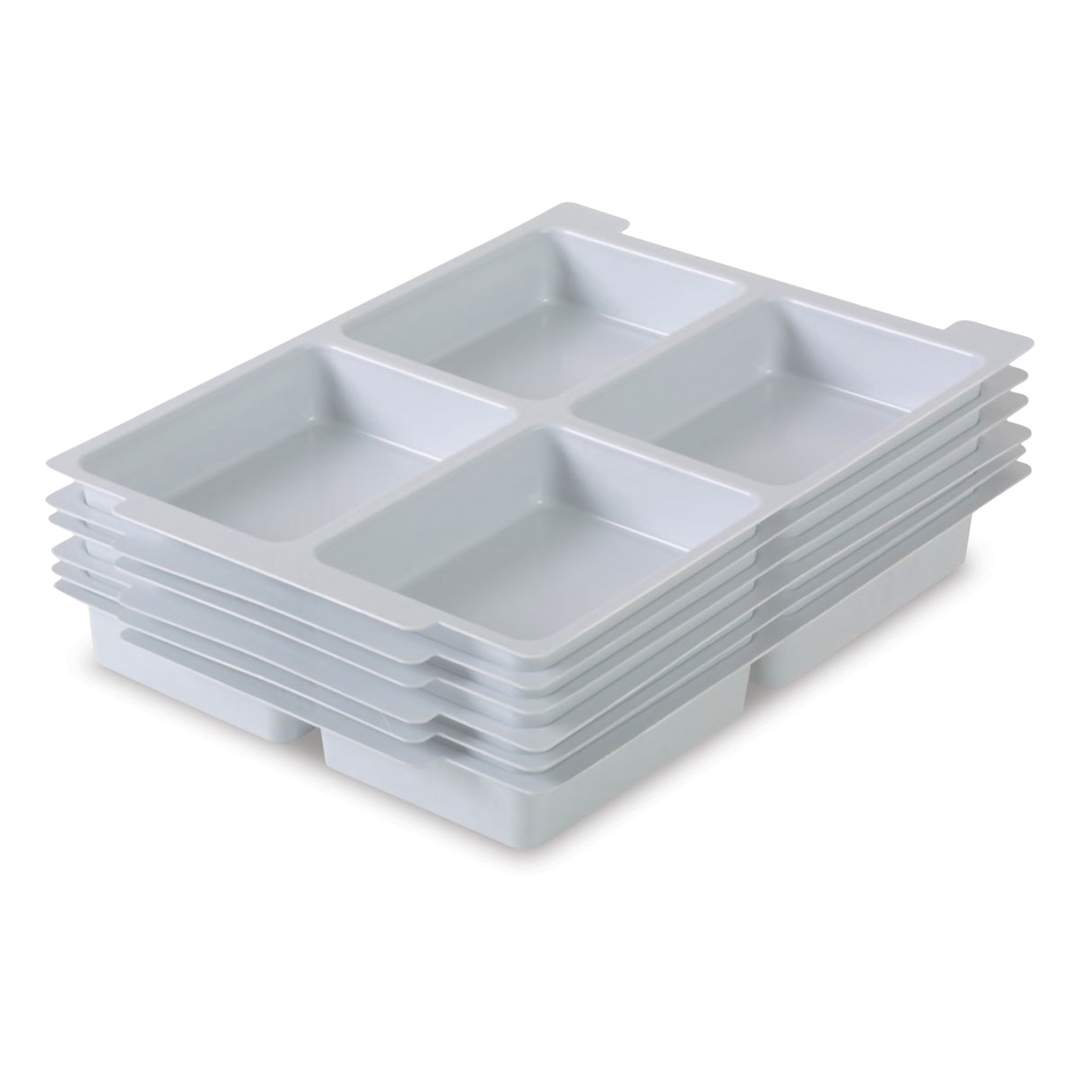 Open in modal - Gratnells Trays and Accessories - Tray Insert, 4 Compartments, Pkg of 6