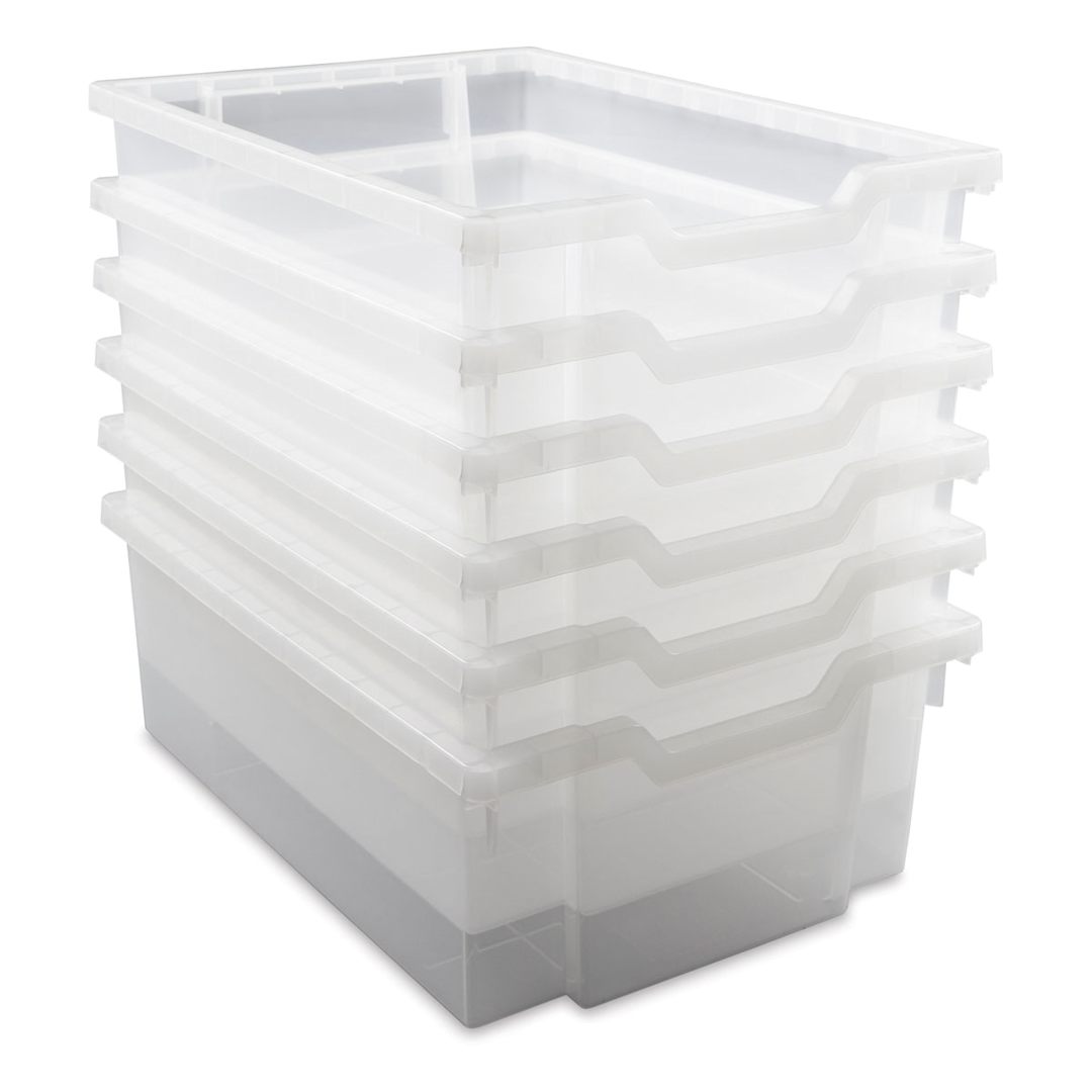 Open in modal - Gratnells Trays and Accessories - Deep Tray F2, Pkg of 6, Translucent