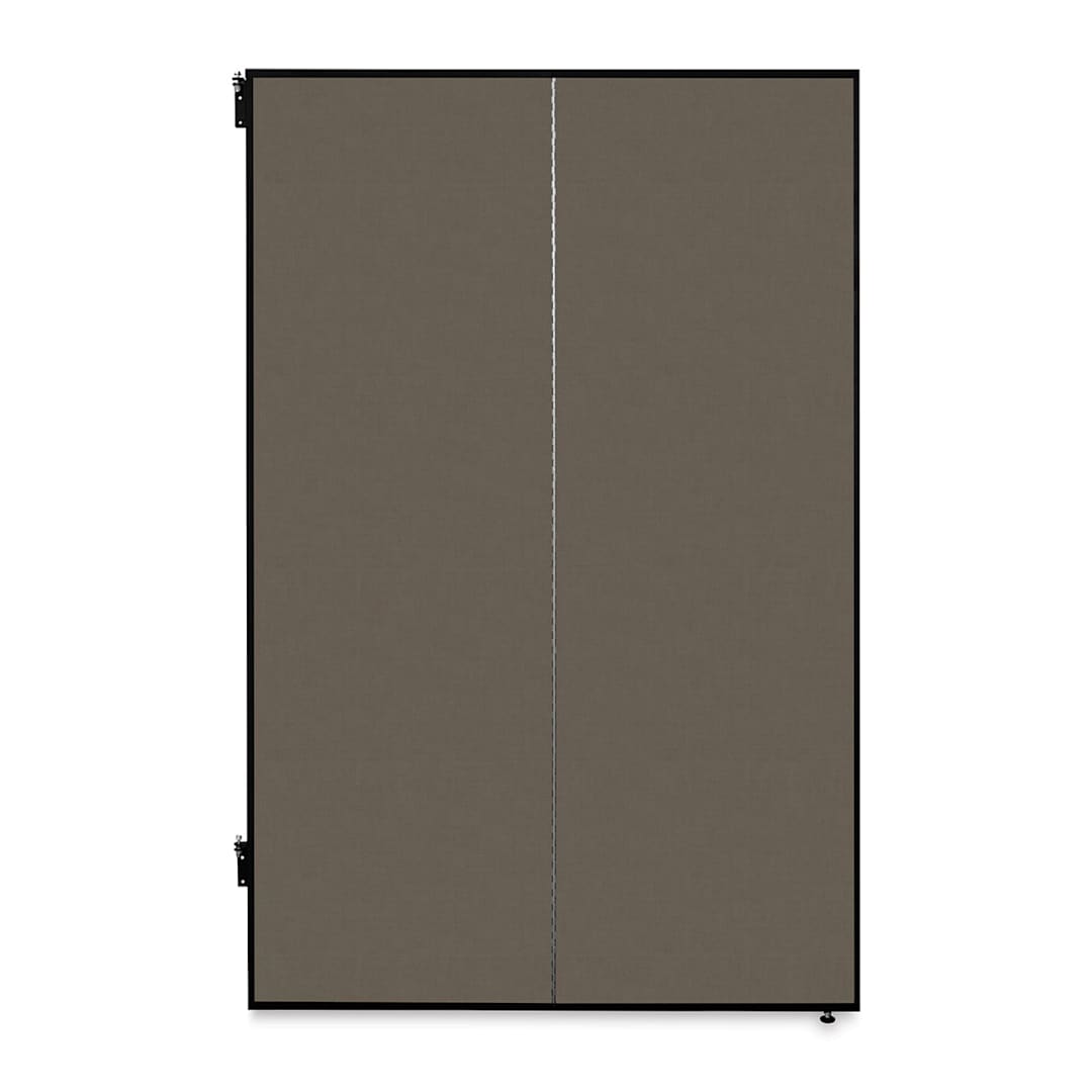 Open in modal - Screenflex Study Carrel - 2 Panel, Walnut