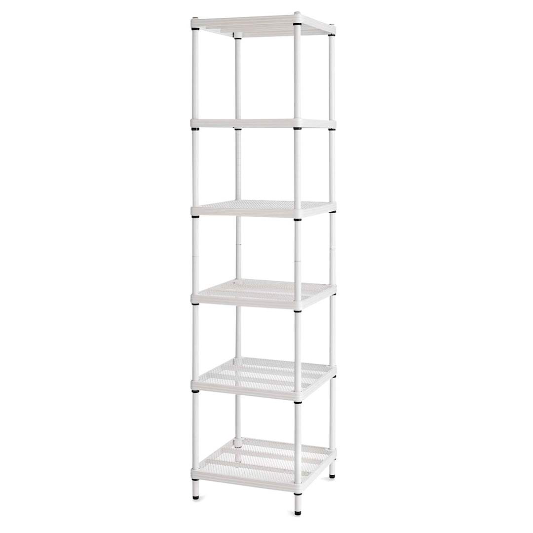 Open in modal - Design Ideas MeshWorks Shelving Units - White, Narrow, 6-Tier