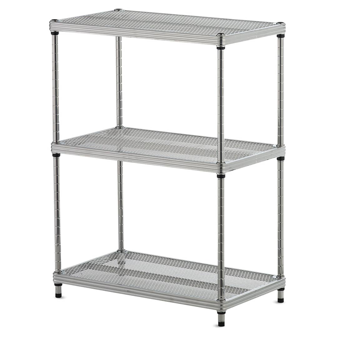 Open in modal - Design Ideas MeshWorks Shelving Units - Silver, 3-Tier