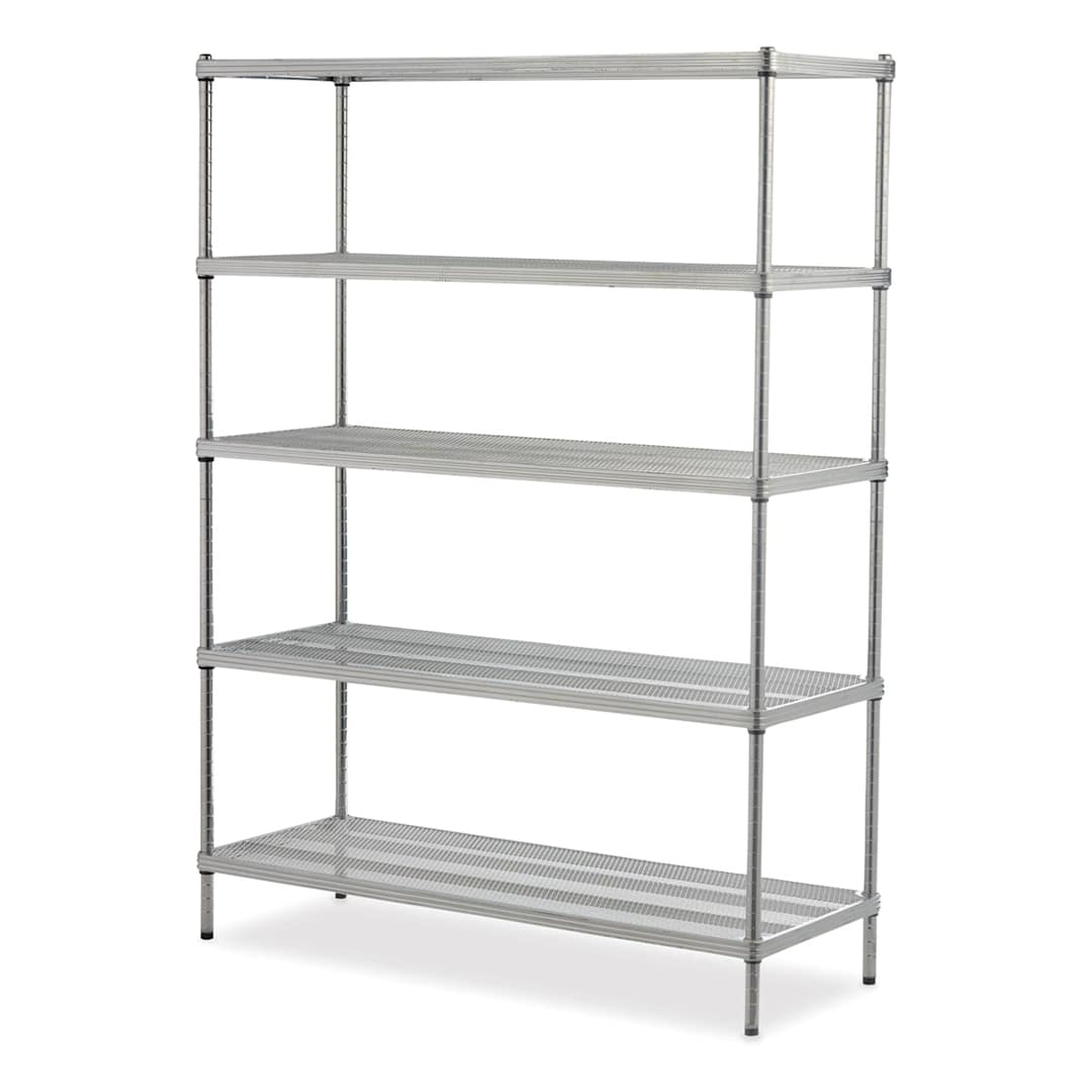 Open in modal - Design Ideas MeshWorks Shelving Units - Silver, 5-Tier