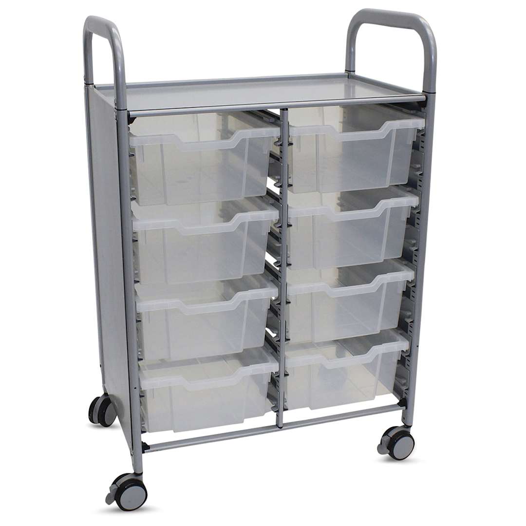 Open in modal - Gratnells Callero Storage Cart with 8 Deep Trays - Translucent