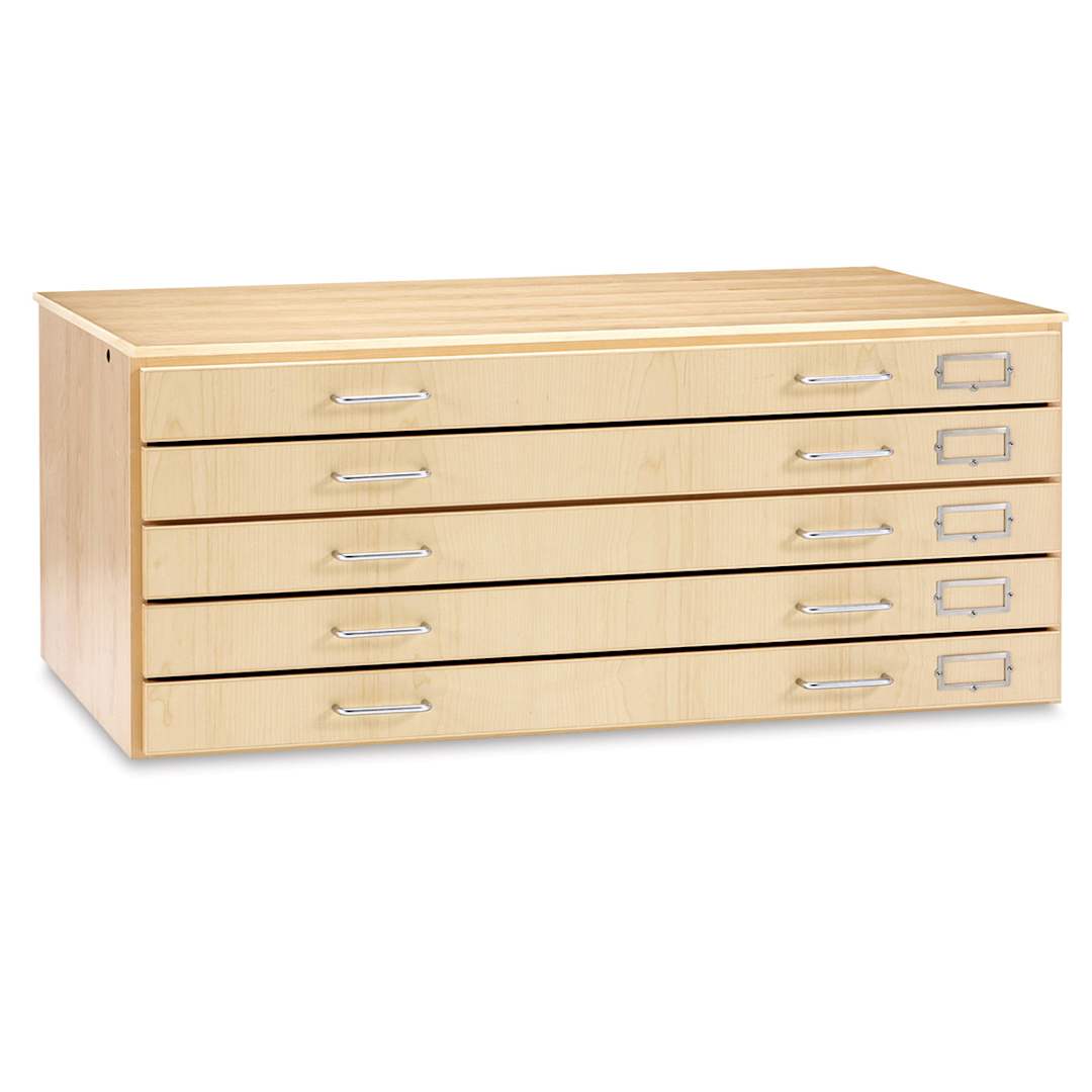 Open in modal - Diversified Spaces Flat File System - 5-Drawer Unit, Maple (top and base not included)