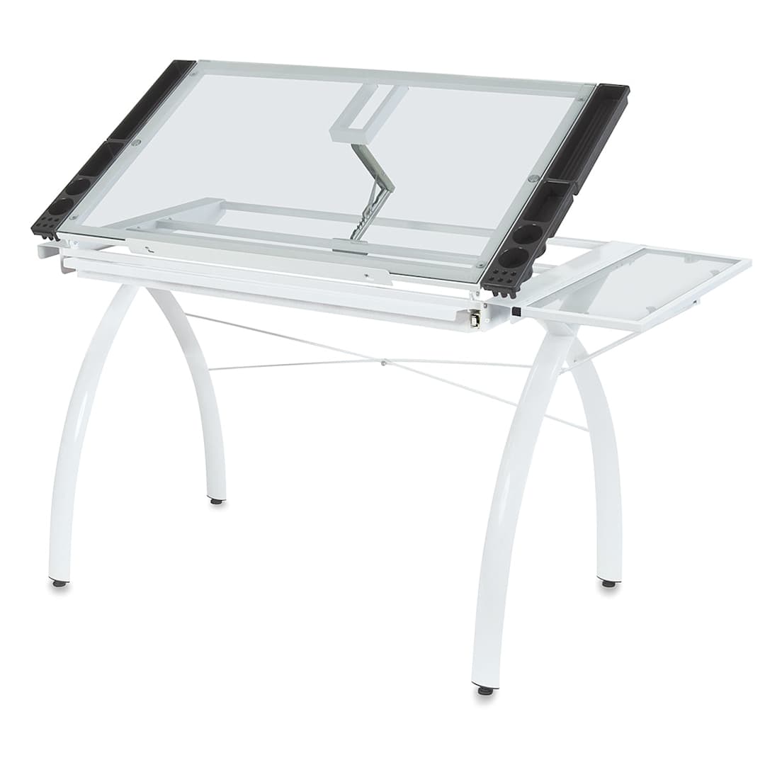 Open in modal - Studio Designs Futura Craft Station With Folding Shelf - White