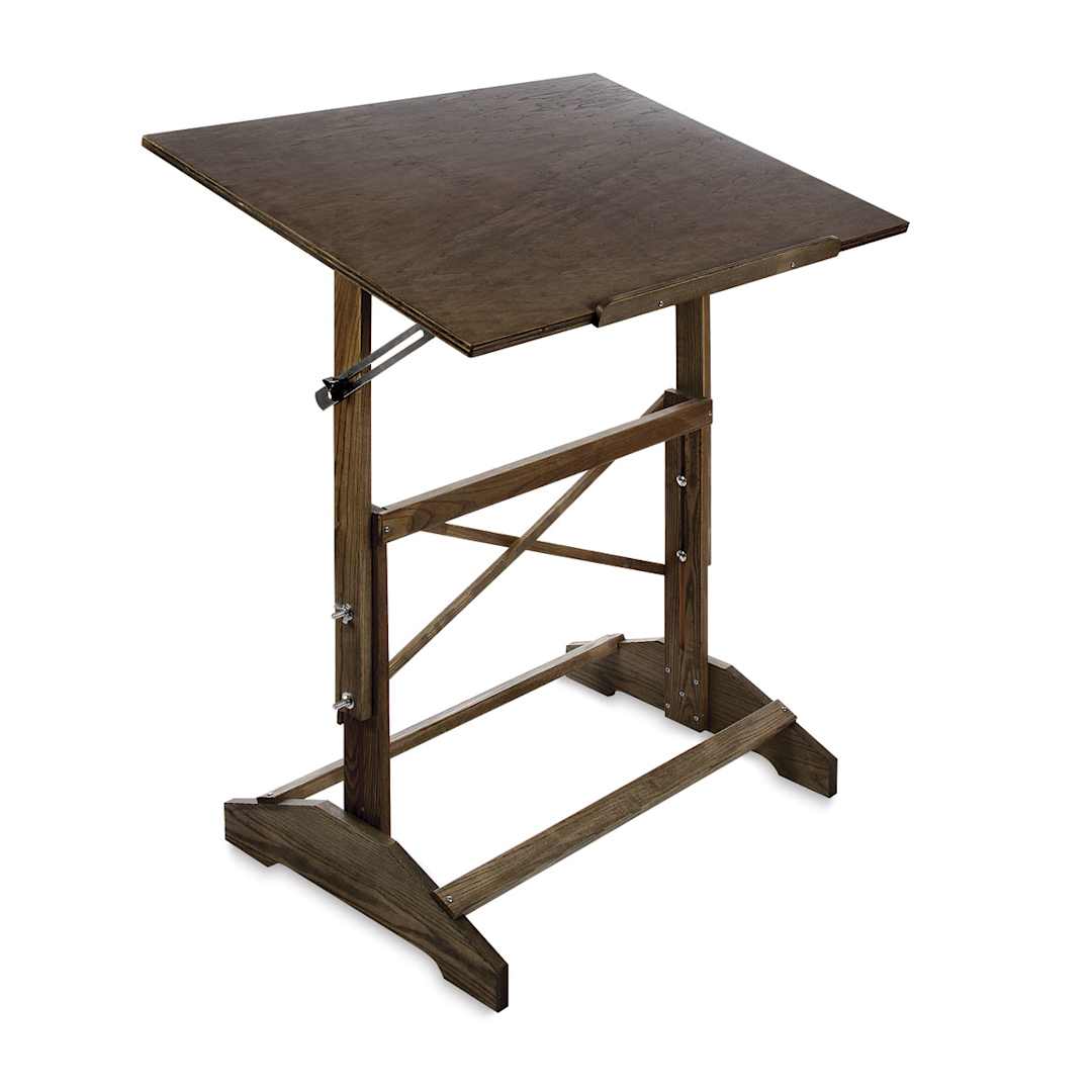 Open in modal - Fox Haase Professional Drafting Table - Left angled view of Ebony finish table
