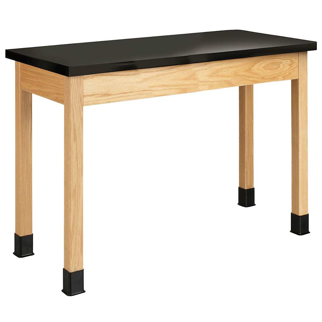 Open in modal - Diversified Spaces Plain Apron Table - Black Phenolic Top, 24" x 48"