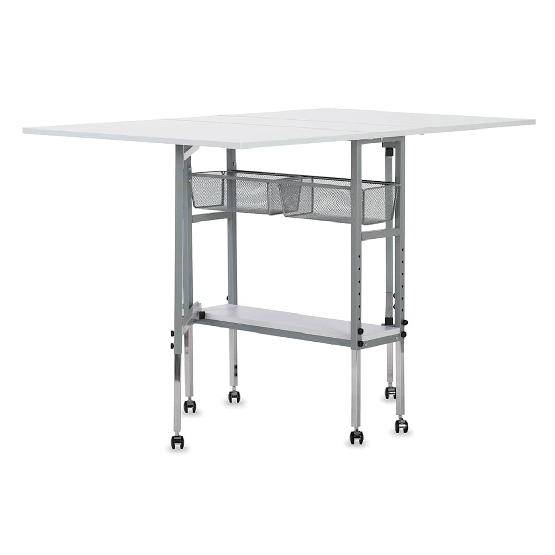 Open in modal - Studio Designs Hobby Table - Angled view with table panels raised