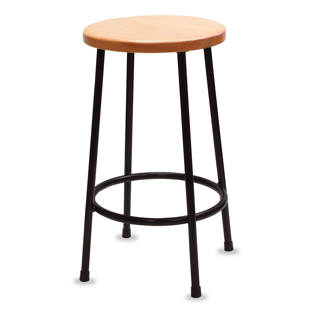 Open in modal - Richeson Lyptus and Steel Stool - 24"H, Round