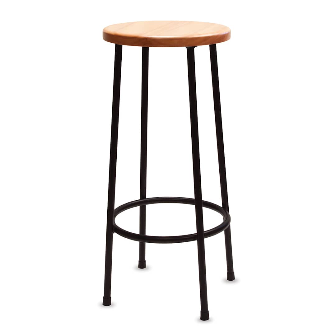 Open in modal - Richeson Lyptus and Steel Stool - 30"H, Round
