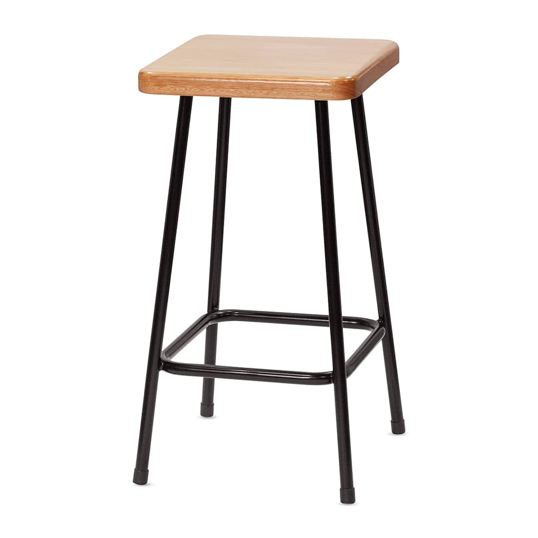 Open in modal - Richeson Lyptus and Steel Stool - 24"H, Square