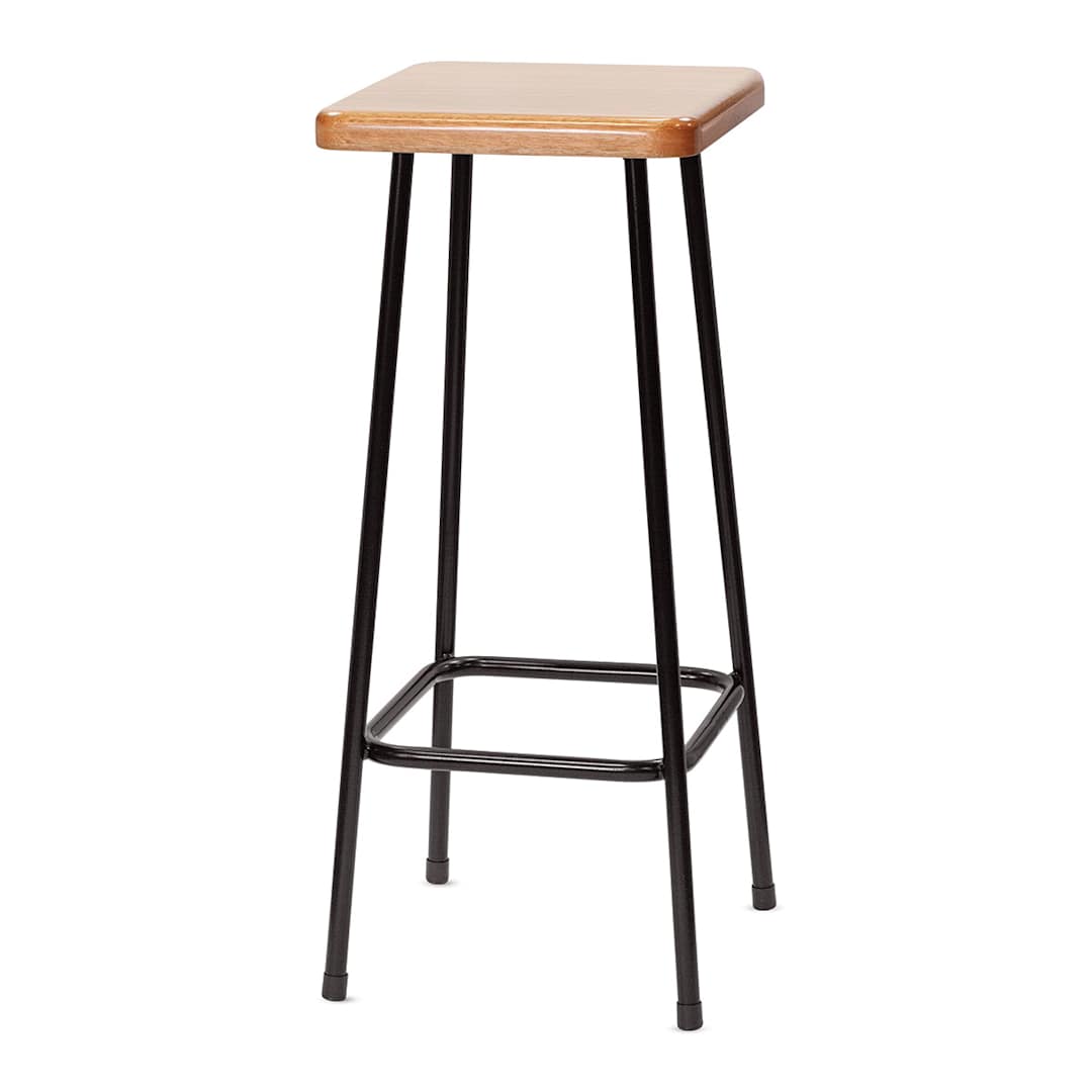 Open in modal - Richeson Lyptus and Steel Stool - 30"H, Square