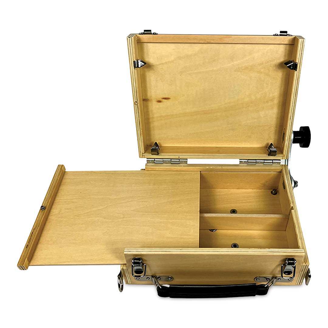 Open in modal - Guerrilla Painter ThumBox V4.0, opened showing the interior lid slid to the side