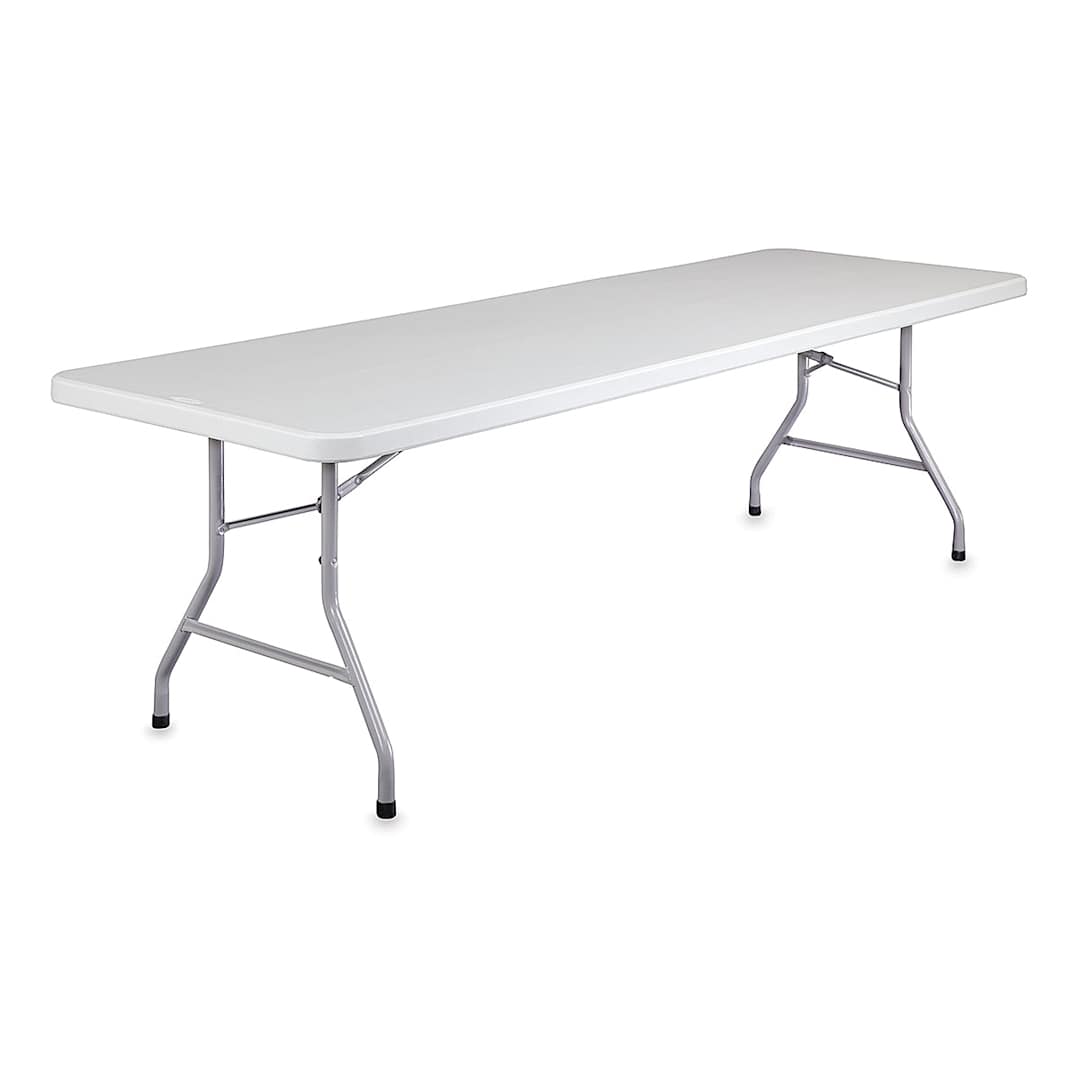 Open in modal - National Public Seating Corp. Folding Table - Rectangular, 30" x 96", Light Grey Top