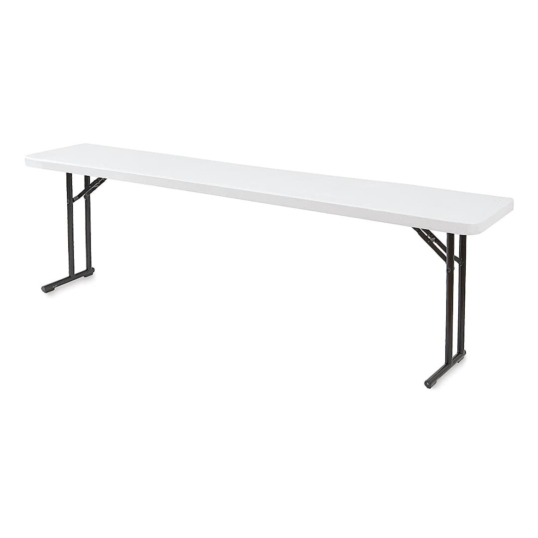 Open in modal - National Public Seating Corp. Folding Seminar Table - 18" x 96", Light Grey Top