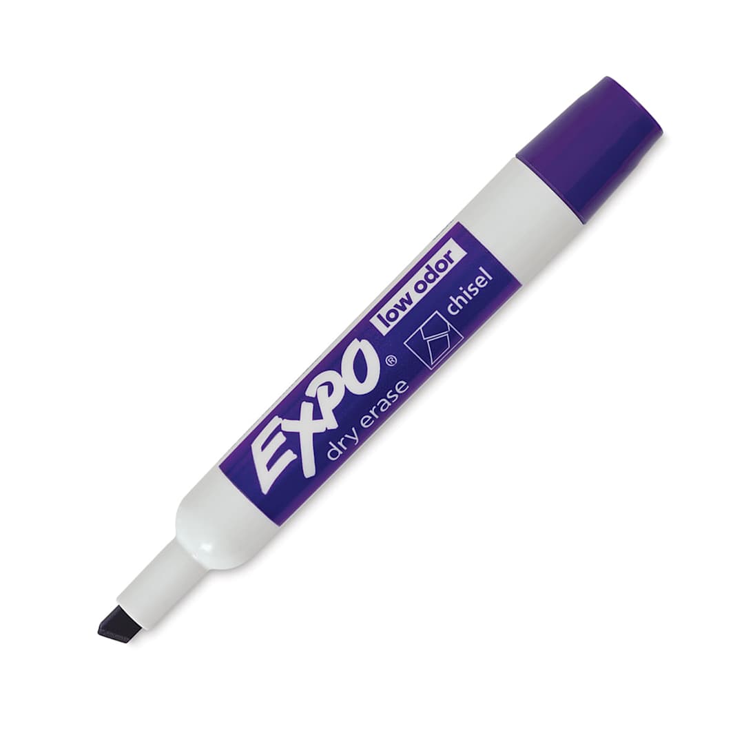 Open in modal - Expo Dry Erase Low Odor Markers - Chisel Tip, Purple