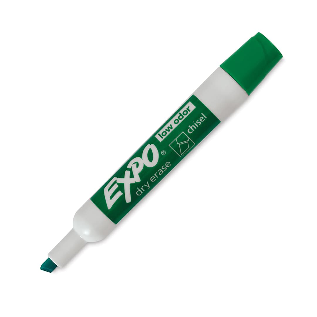 Open in modal - Expo Dry Erase Low Odor Markers - Chisel Tip, Green