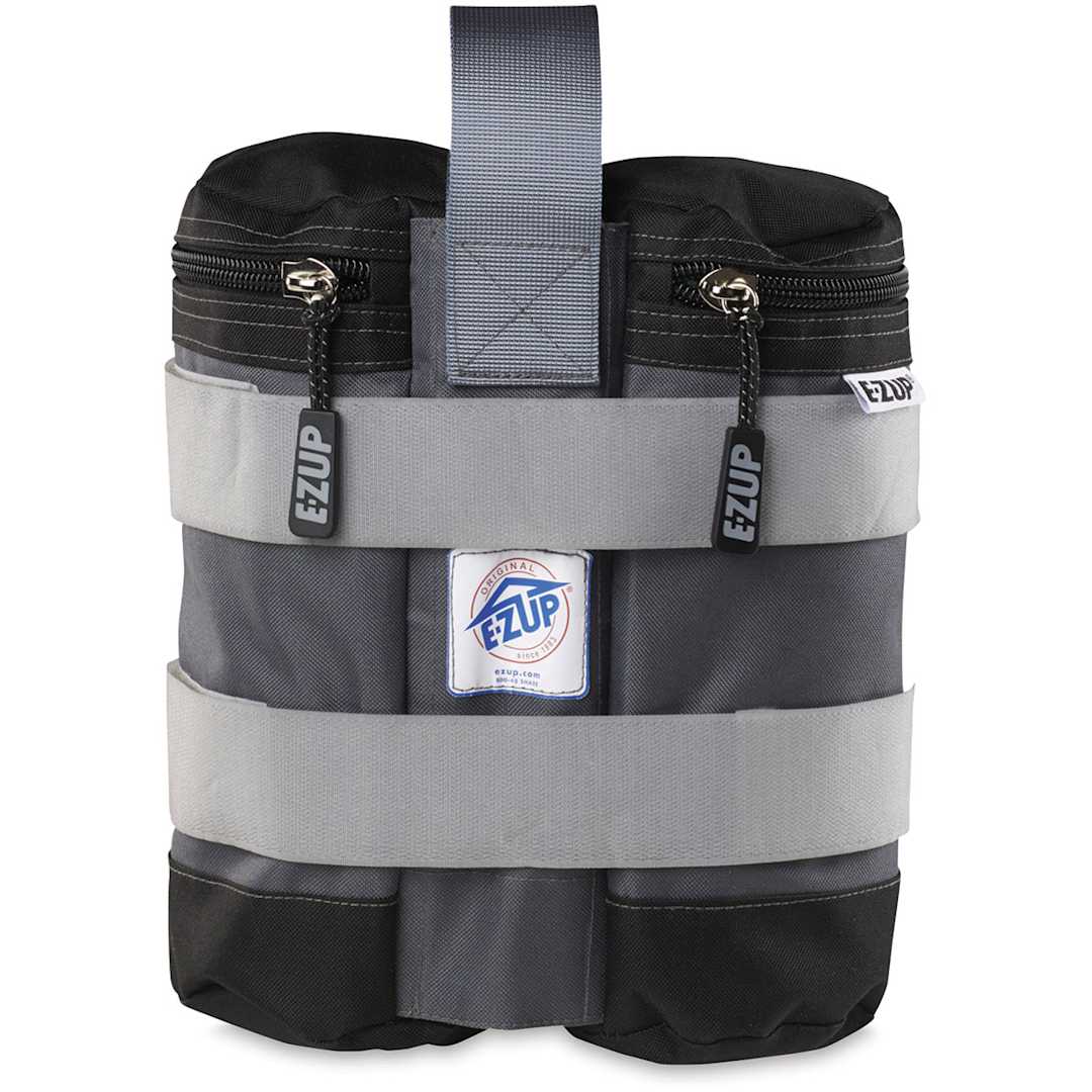 Open in modal - E-Z Up Weight Bags - Single Steel Gray Weight Bag shown upright