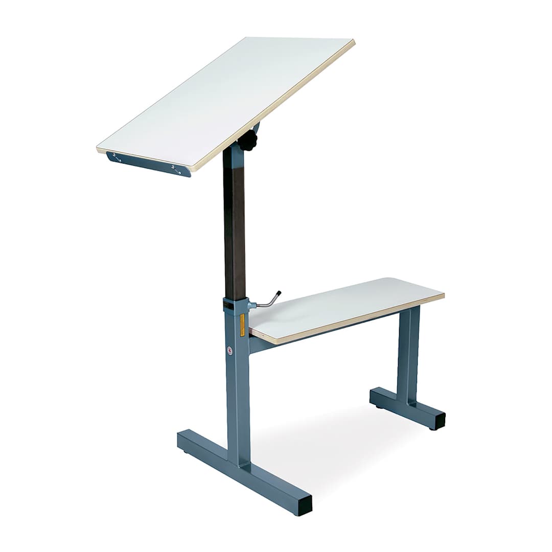 Open in modal - Klopfenstein Steel Art Horse - Top extended for painting in standing position
