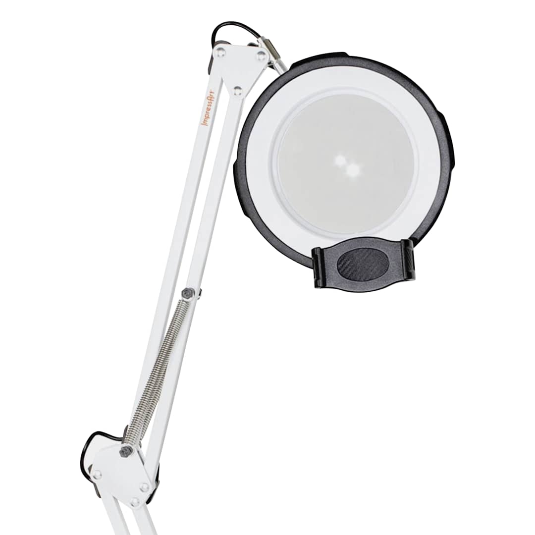 Open in modal - ImpressArt Magnifying Ring Light with Phone Attachment