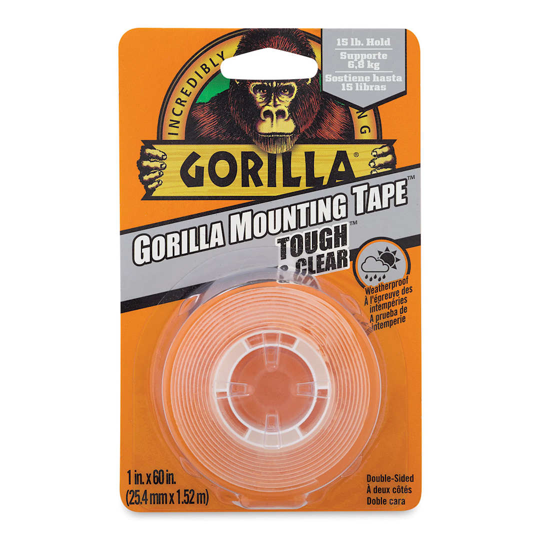 Open in modal - Gorilla Mounting Tape - Front of Blister package showing Clear Tape