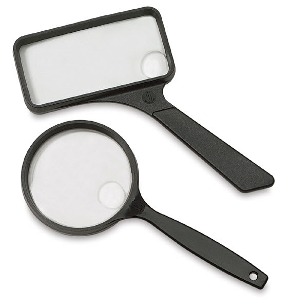 Open in modal - Hand Held Magnifiers - Top view of Two Magnifiers 