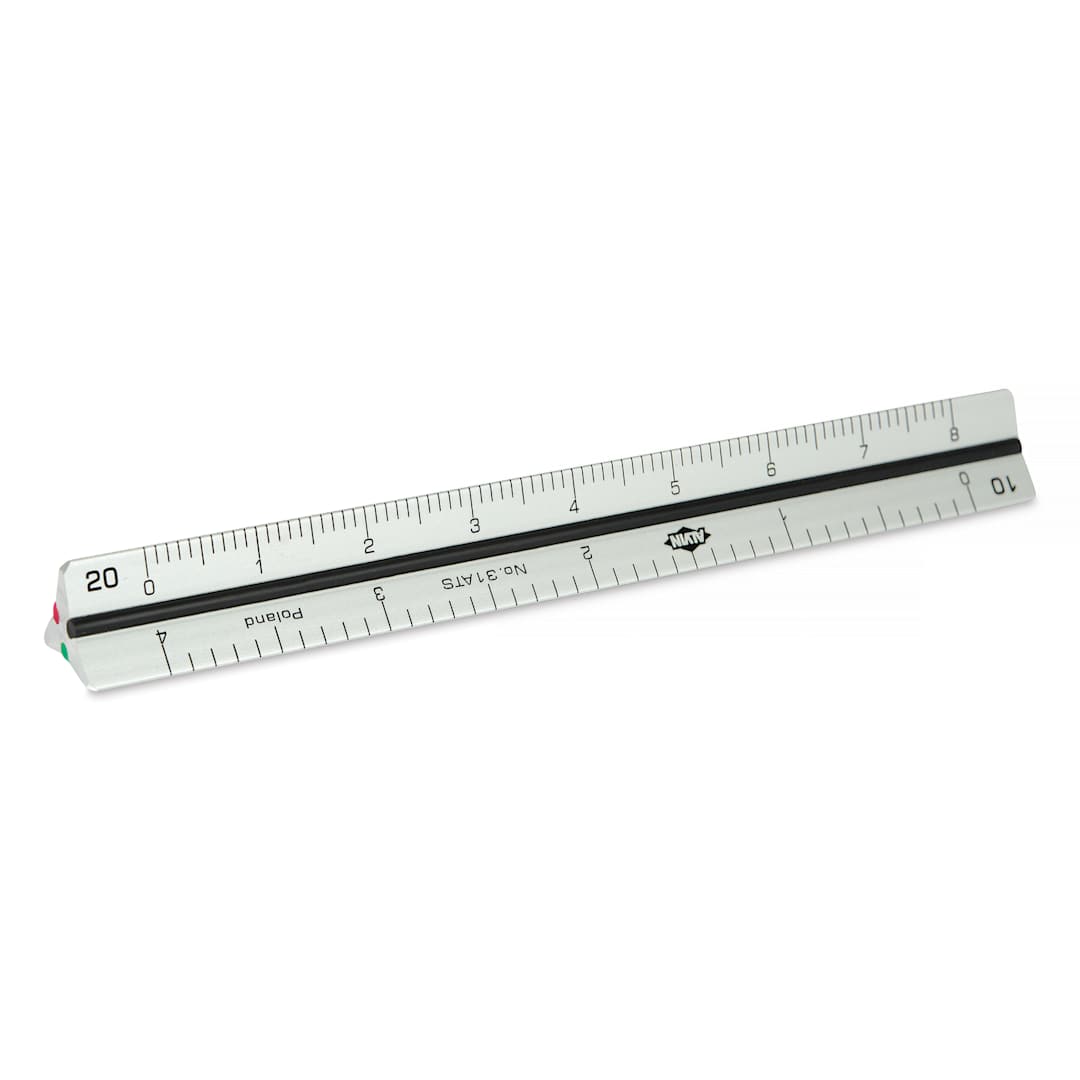 Open in modal - Alvin Triangular Shaped Engineer Scale - 4", 1:10 side